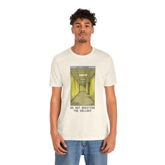 Do Not Question The Hallway T-Shirt — Retro Yellow Corridor Graphic Tee