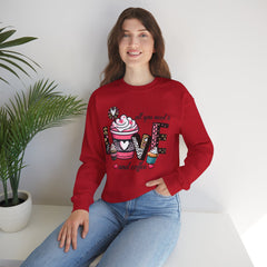 Woman's All You Need Is Love And Coffee Valentine -  Unisex Heavy Blend™ Crewneck Sweatshirt