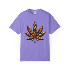 Vintage Leopard Cannabis Leaf T-shirt — Weed Lover Stoner Gift