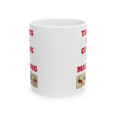 Funny Mahjong Ceramic Mug - 11oz & 15oz Sizes - Perfect Gift for Mahjong Players