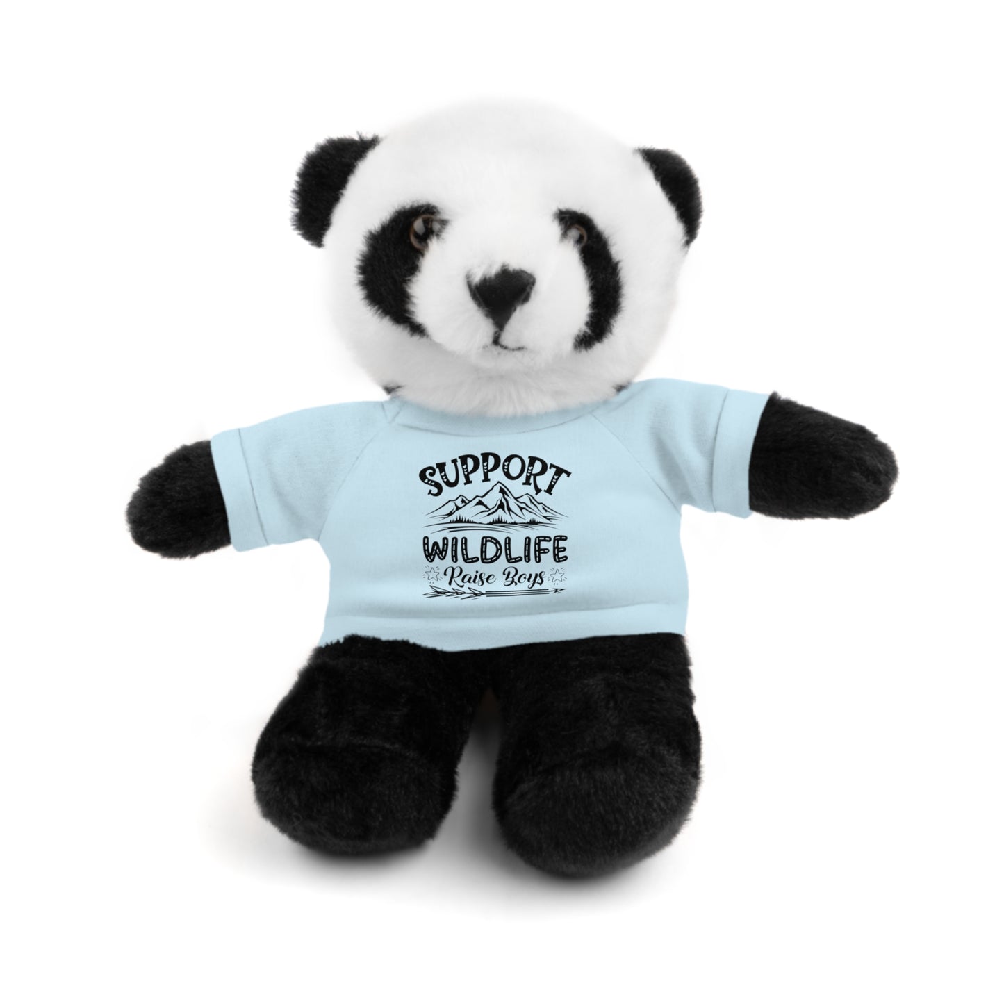 Stuffed Animals with T Shirt,Funny Quote,Support Wildlife Raise Boys,gift for him,gift for her,Birthday Gift,Everyday gift,animal lover gift