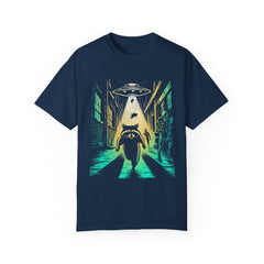 Raccoon UFO Funny Comfort Colors Graphic T-Shirt