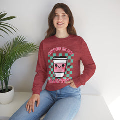 Woman's Coffee Valentine -  Unisex Heavy Blend™ Crewneck Sweatshirt