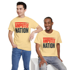Amputee Nation Unisex Heavy Cotton Tee, Support Shirt, Gift for Amputees, Awareness Apparel, Casual Comfort Wear