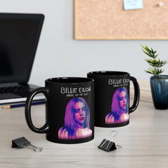 Billie Eilish Graphic - Black Mug (11oz, 15oz)