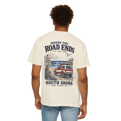 Where the Road Ends Long Island Unisex Garment-Dyed T-shirt