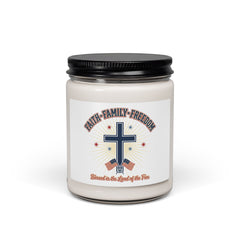 Faith Family Freedom Candle | Patriotic, Faith-based July 4th Vintage Americana