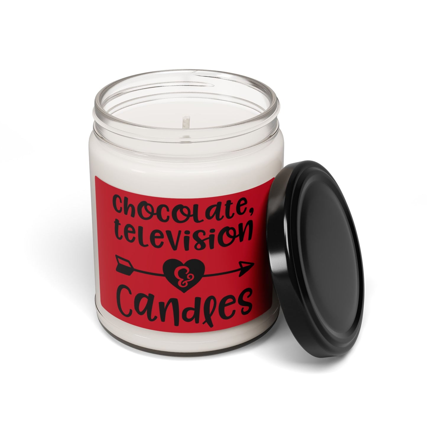 Chocolate, Television and Candles - Scented Soy Candle, 9oz / Christmas Gift  / Gift For Her / Gift For Mom / Hanukah Gift