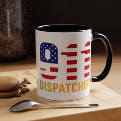 Vintage 911 Dispatcher Patriotic Coffee Mug, 11oz, 15oz