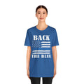 BACK THE BLUE Flag, Graphic Unisex Short Sleeve Tee