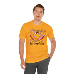 Phlebotomist Heart Butterflies Tee