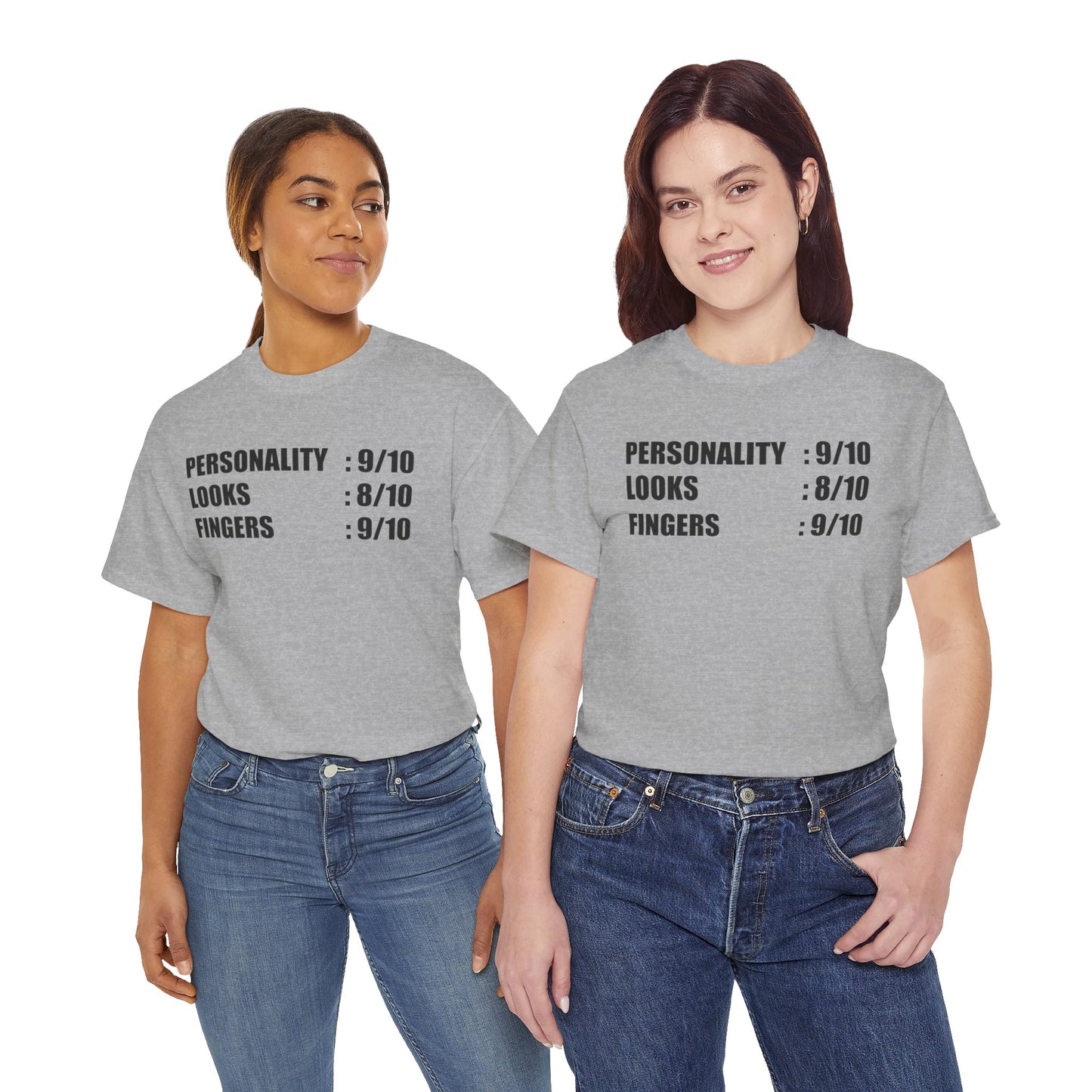 Personality, Looks, Fingers Count - Unisex Heavy Cotton Tee / Prosthetic Humor / One Leg / One Arm / Missing Fingers