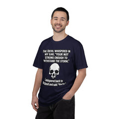 Funny Grammar Police - 'The Devil Whispered...' Skull Resilience Graphic Tee