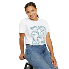 Support Local Street Cats, Retro Style Comfort Colors Shirt