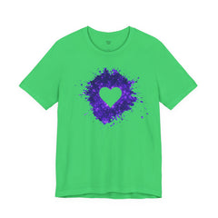 Galaxy Heart Tee — Purple or Green Splatter Heart T-Shirt