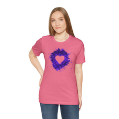 Galaxy Heart Tee — Purple or Green Splatter Heart T-Shirt