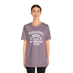 Mahjong Retirement Plan Tee, Fun Unisex T-Shirt for Game Lovers, Perfect Gift for Retirees, Mahjong Enthusiasts, Casual Wear