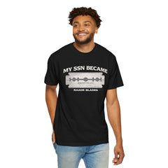 My SSN Became Razor Blades Graphic Vintage Submarine Veteran Tee