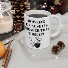 Bowling Therapy Ceramic Mug