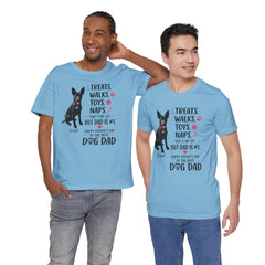 Personalized Dog Dad T‑Shirt — "Treats. Walks. Toys. Naps." Father's Day Gift