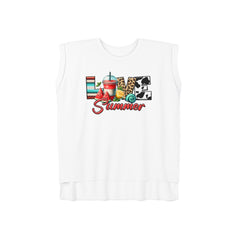 LOVE Summer tee, graphic tee women, flowy muscle tee, rolled cuffs shirt, women's shirt, summer t-shirt, camping shirt, outdoor apparel, adventure clothing, nature lover gift, gift for camper, hiking t-shirt, wanderlust apparel.