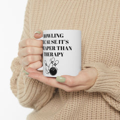 Bowling Therapy Ceramic Mug