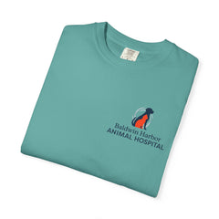 Front Logo Back Graphic Baldwin Harbor Animal Hospital "Who Let the Dogs Out?" Graphic Tee