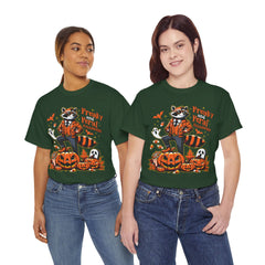Freaky And Feral Halloween Raccoon! Graphic Unisex Heavy Cotton Tee
