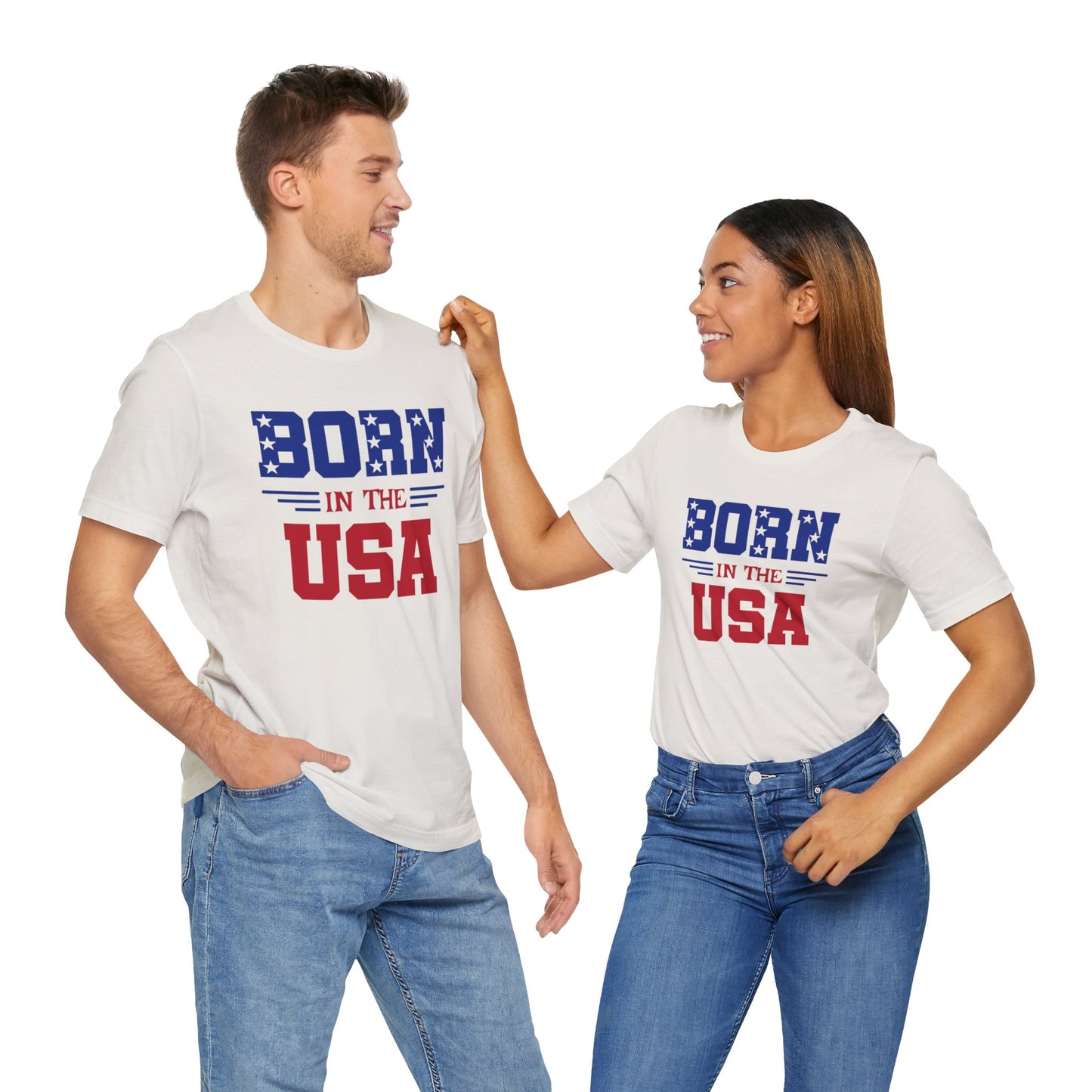 Born In The USA, Unisex Jersey Short Sleeve Tee