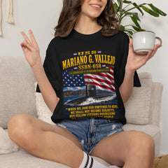 USS Mariano G. Vallejo SSBN-658 Submarine T-Shirt — Forty One For Freedom Patriotic Tee
