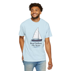 Hempstead Bay Sailing Club Graphic T-Shirt — "Real Sailors Fly Scots" Nautical Tee