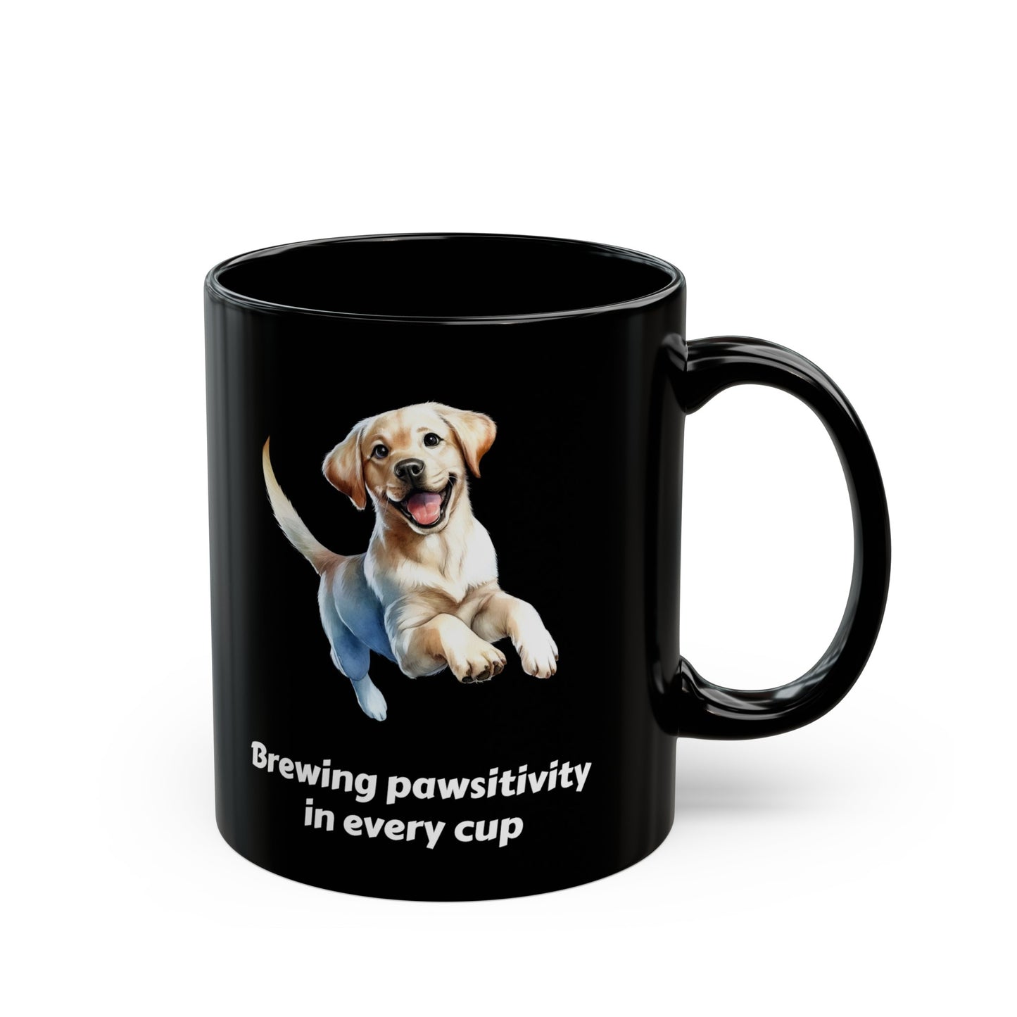 Golden Retriever Black Mug (11oz, 15oz), Brewing Pawsitivity In Every Cup