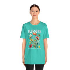 Floral Tee - Blossoms Blooming With Timeless Charm - Positive Vibes