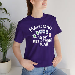 Mahjong Retirement Plan Tee, Fun Unisex T-Shirt for Game Lovers, Perfect Gift for Retirees, Mahjong Enthusiasts, Casual Wear