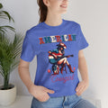 American Cowgirl, Playing Guitar Graphic, Unisex Jersey Short Sleeve Tee