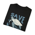 Sea Turtles, Save The Turtles -  Graphic Unisex Garment-Dyed T-shirt