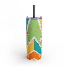 Teacher Vibes - Maars Maker Skinny Matte Tumbler, 20oz | Groovy Drinkware, Retro Art Bottle, Gift For Him, Gift For Her, Teacher Gift Idea
