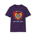 Autism awareness tee, softstyle tee, unisex autism shirt, heart graphic tee, shirt for autism, support autism shirt, gift for autistic child