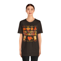 One Thankful Teacher T‑Shirt – Fall and Thanksgiving  Teacher Appreciation Tee