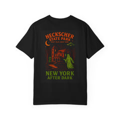 Spooky Heckscher State Park T-Shirt, Unisex Graphic Tee, New York After Dark Collection, Halloween Apparel, New York Souvenir, Vintage Style Shirt