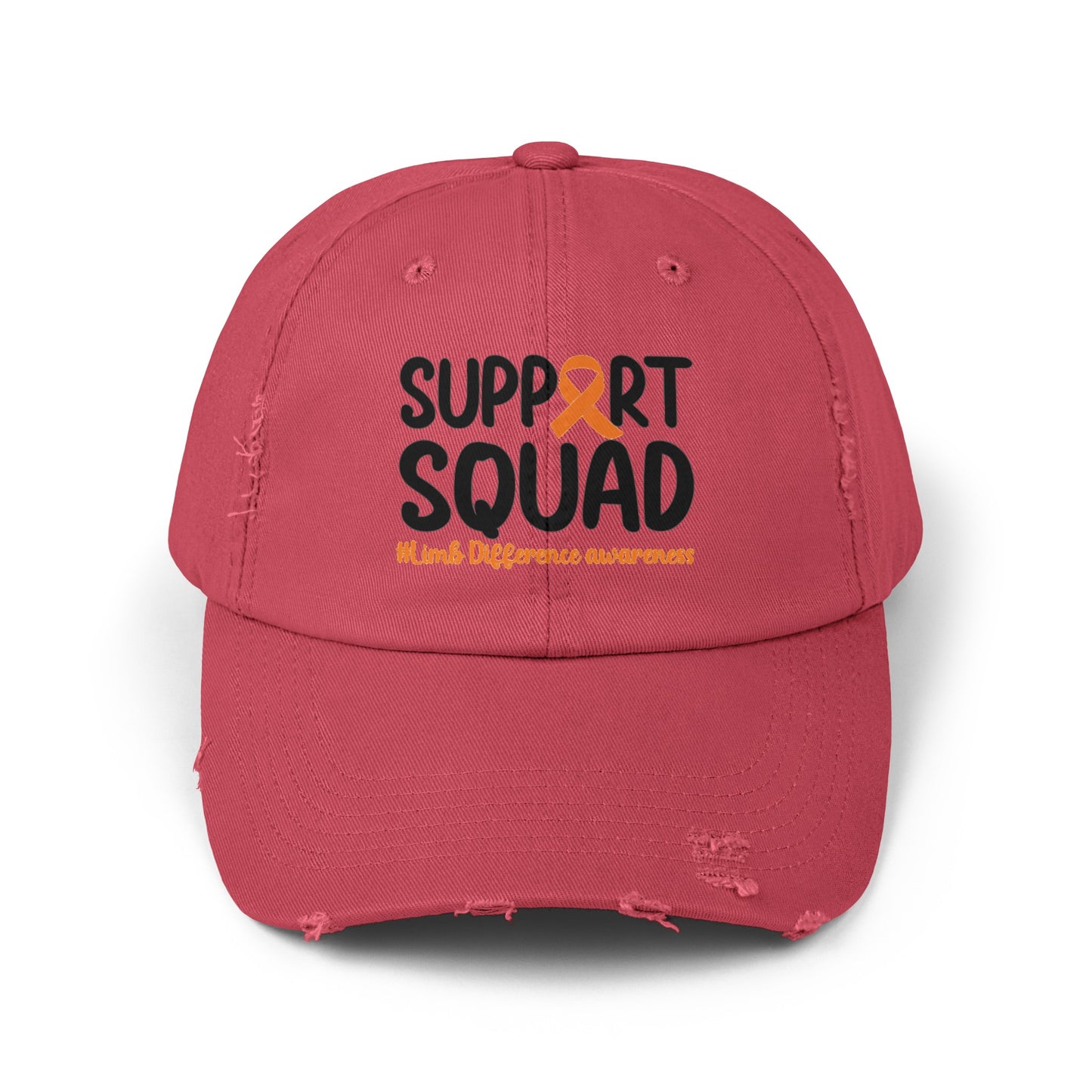 Amputee Support Squad cap, Limb Difference Awareness, retro distressed unisex hat, gift for him, gift for her, recovery encouragement gift