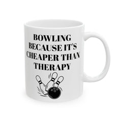 Bowling Therapy Ceramic Mug