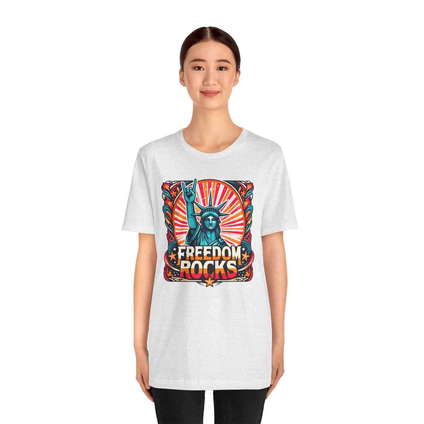 July 4th Statue Of Liberty Freedom - Graphic Unisex Short Sleeve Tee