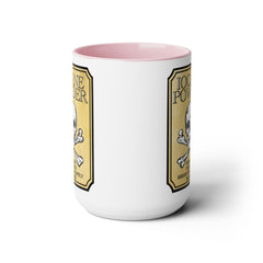 IOCANE Powder label with skull and crossbones Don't have a cup of coffee with Vizzini / Princess Bride / 80s Movies / Two-Tone Mugs, 15 oz.