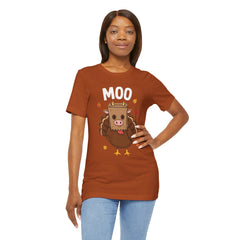 Funny Thanksgiving Turkey Moo T‑Shirt - Unisex Tee
