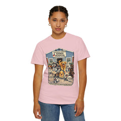 Front Graphic "Who Let the Dogs Out?" Baldwin Harbor Animal Hospital Cute Vet Clinic T Shirt