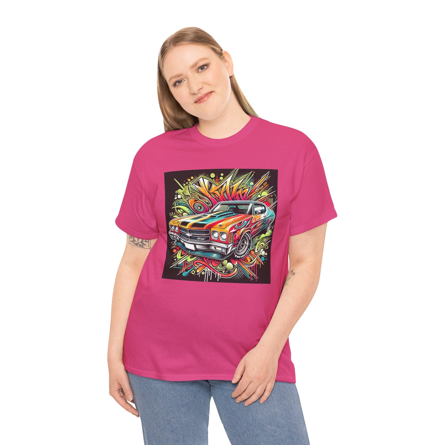 Graffiti Mania Chevy Chevelle Graphic - Unisex Heavy Cotton Tee