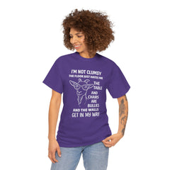 Clumsy Funny Goat Graphic Tee | Unisex Heavy Cotton Tee | Great Gift for Animal Lovers, Birthdays, Casual Wear, Humorous Gifts, Everyday Style