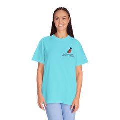 Front Logo Back Graphic Baldwin Harbor Animal Hospital "Who Let the Dogs Out?" Graphic Tee