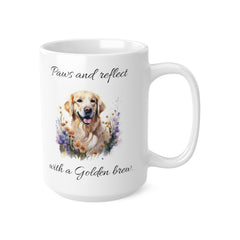 Golden retriever mug, dog lover gift, life is golden mug, ceramic dog mug, gift for her, gift for him, dog dad, dog mom, animal lover mug